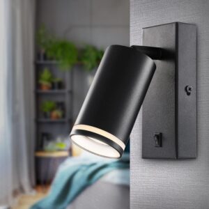 Светильник настенный ЭРА WL19 BK GU10 MR16 IP20 черный купить оптом недорого