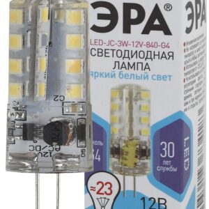 Лампочка светодиодная ЭРА STD LED JC-3W-12V-840-G4 G4 3Вт капсула нейтральный белый свет купить оптом недорого
