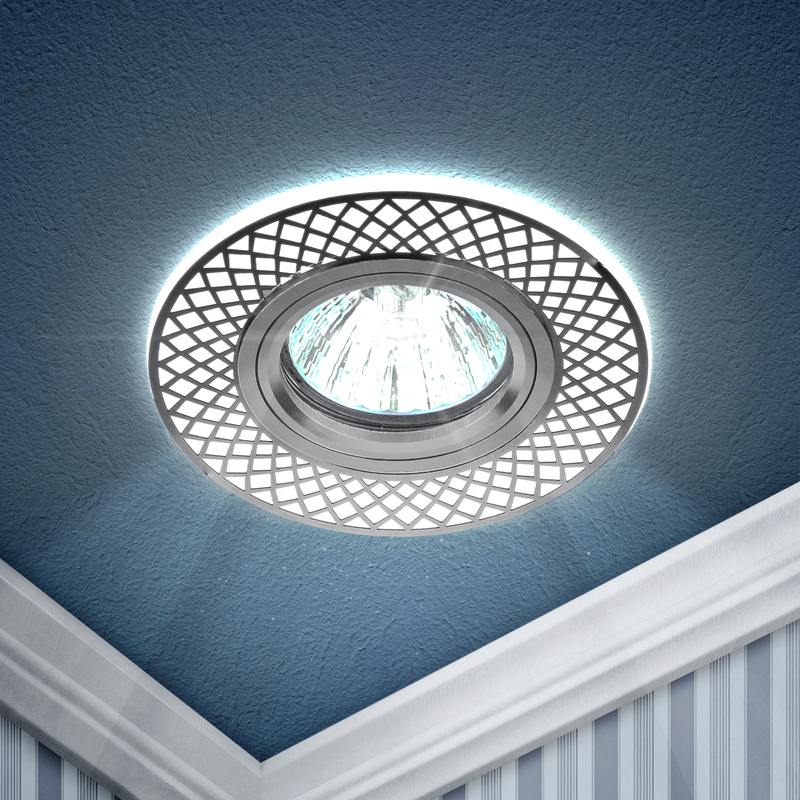 DK LD42 WH/CH /1 Светильник ЭРА декор cо светодиодной подсветкой MR16 DK LD42 WH/CH /1 Светильник ЭРА декор cо светодиодной подсветкой MR16