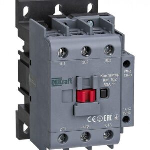 Контактор КМ-102 3п 50А кат. 230В AC 1НО+1НЗ AC-3 AC-4 DEKraft 22007DEK оптом купить цена
