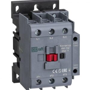 Контактор КМ-102 3п 65А кат. 230В AC 1НО+1НЗ AC-3 AC-4 DEKraft 22008DEK оптом купить цена