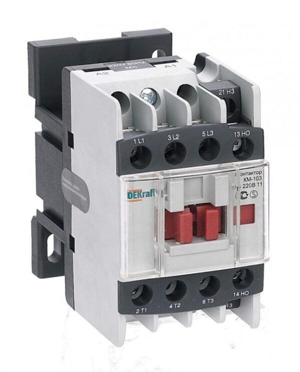 Контактор КМ-103 12А кат. 380В AC 1НО+1НЗ AC-3 DEKraft 22109DEK оптом купить цена