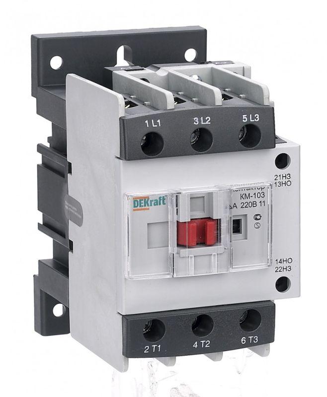 Контактор КМ-103 40А кат. 380В AC 1НО+1НЗ AC-3 DEKraft 22129DEK купить оптом выгодно Контактор КМ-103 40А кат. 380В AC 1НО+1НЗ AC-3 DEKraft 22129DEK оптом купить цена