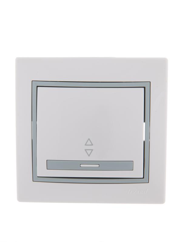 Переключатель проходной 1-кл. СП Mira 10А с сер. вставкой бел. LEZARD 701-0215-105 купить оптом выгодно Переключатель проходной 1-кл. СП Mira 10А с сер. вставкой бел. LEZARD 701-0215-105 оптом купить цена