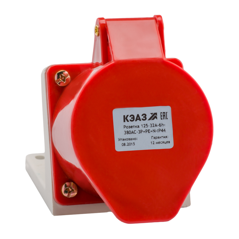 Розетка 115 16А 3P+PE+N 380В AC 6ч IP44 для монтажа на поверхность КЭАЗ 222755 купить оптом выгодно Розетка 115 16А 3P+PE+N 380В AC 6ч IP44 для монтажа на поверхность КЭАЗ 222755 оптом купить цена
