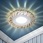 DK LED 15 CHP/WH Светильник ЭРА светодиодный круглый белая подсветка 3+3W шампань/белый купить оптом недорого