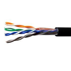 Кабель витая пара U/UTP кат.5E 4х2х24AWG solid CU PE Outdoor Standart черн. (м) SUPRLAN 01-0325-1 оптом купить цена