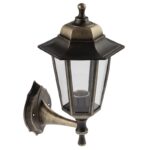 Садово-парковый светильник ЭРА НБУ 06-60-001 бронза 6 гранный настенный IP44 Е27 max60Вт купить оптом недорого