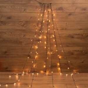 Гирлянда светодиодная елочная с кольцом 7 нитей х1.8м 126LED тепл. бел. 6.5Вт 220-240В IP20 не соединяемая Neon-Night 235-086 оптом купить цена