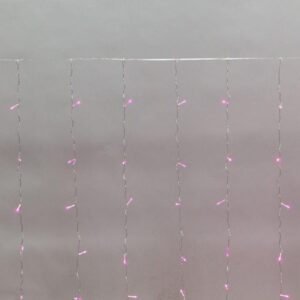 Гирлянда светодиодная "Светодиодный Дождь" 3х2м LED роз. 12Вт 230В IP20 свечение с динамикой прозр. провод Neon-Night 235-097 оптом купить цена