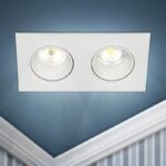 Встраиваемый светильник декоративный ЭРА KL90-2 WH MR16/GU5.3 белый