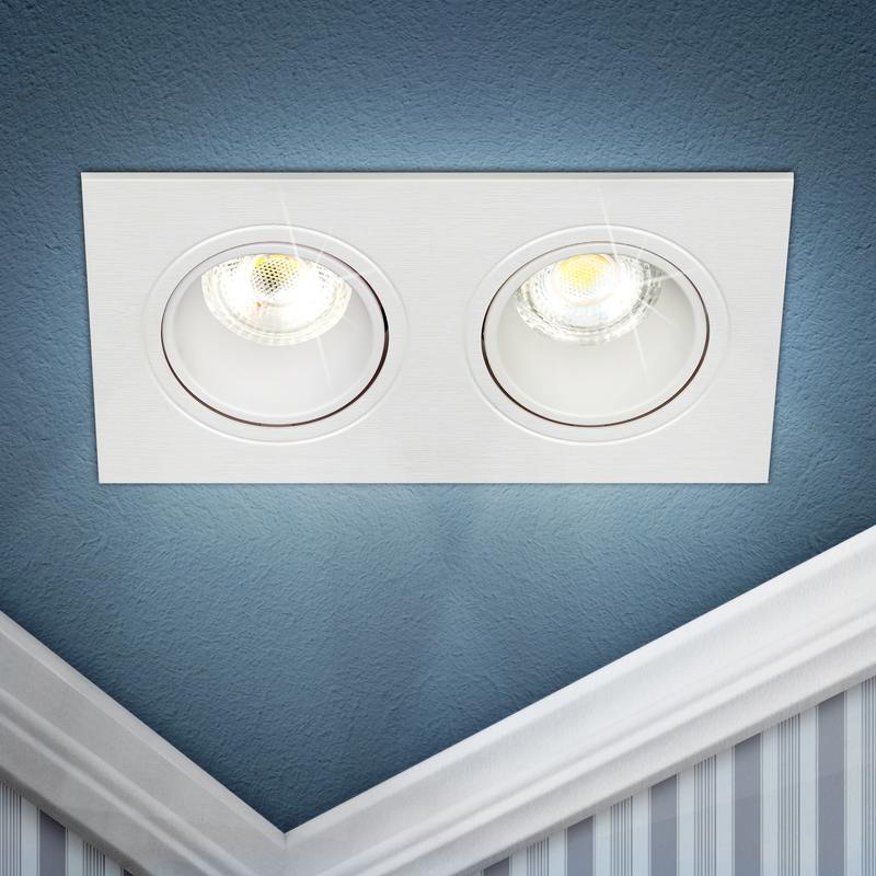 Встраиваемый светильник декоративный ЭРА KL90-2 WH MR16/GU5.3 белый Встраиваемый светильник декоративный ЭРА KL90-2 WH MR16/GU5.3 белый