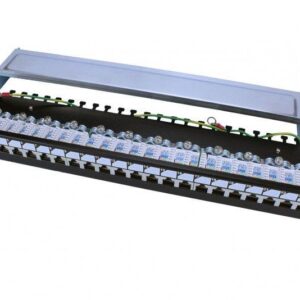 Патч-панель PP3-19-24-8P8C-C6-SH-110D 19дюйм. 1U 24 порта RJ45 полн. экран. кат.6; Dual IDC ROHS черн. Hyperline 246048 оптом купить цена