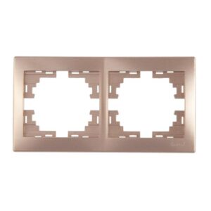 Рамка 2-м Mira вертикал. свет. корич. LEZARD 701-3100-152 оптом купить цена