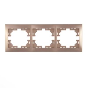 Рамка 3-м Mira горизонт. свет. корич. LEZARD 701-3100-148 оптом купить цена