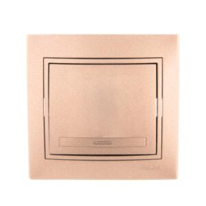 Выключатель 1-кл. СП Mira 10А IP20 со вставкой свет. корич. перламутр. LEZARD 701-3131-100 оптом купить цена