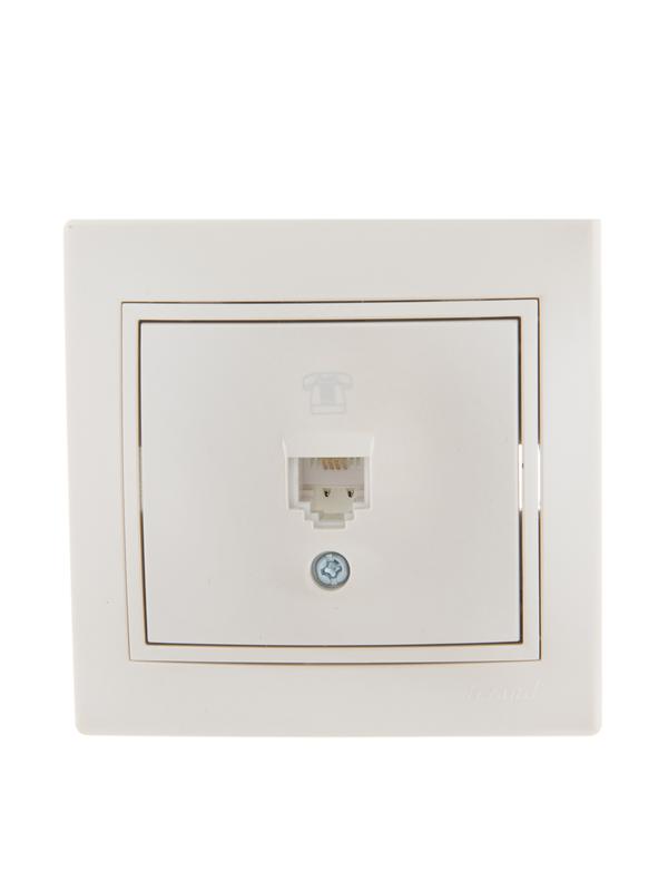 Розетка телефонная 1-м СП Mira RJ11 16А IP20 евро стандарт со вставкой жемчуж./бел. перламутр. LEZARD 701-3030-137 купить оптом выгодно Розетка телефонная 1-м СП Mira RJ11 16А IP20 евро стандарт со вставкой жемчуж./бел. перламутр. LEZARD 701-3030-137 оптом купить цена