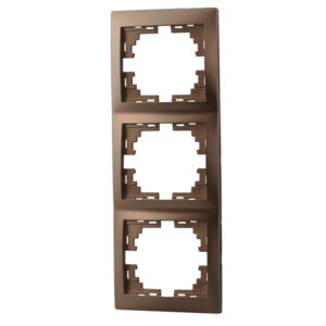 Рамка 3-м Mira вертикал. свет. корич. LEZARD 701-3100-153 оптом купить цена