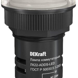 Лампа коммутационная ADDS ЛК-22 d22мм 220В бел. LED DEKraft 25001DEK оптом купить цена