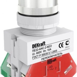 Переключатель на 2 положения I-O ПЕ-22 ANC-2 d22мм зел. DEKraft 25057DEK оптом купить цена