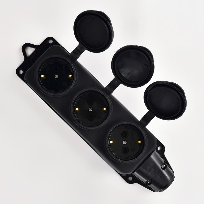 Колодка 3-м 16А IP44 2P+PE 220-240В каучук LEZARD 106-0400-0101/101 купить оптом выгодно Колодка 3-м 16А IP44 2P+PE 220-240В каучук LEZARD 106-0400-0101/101 оптом купить цена