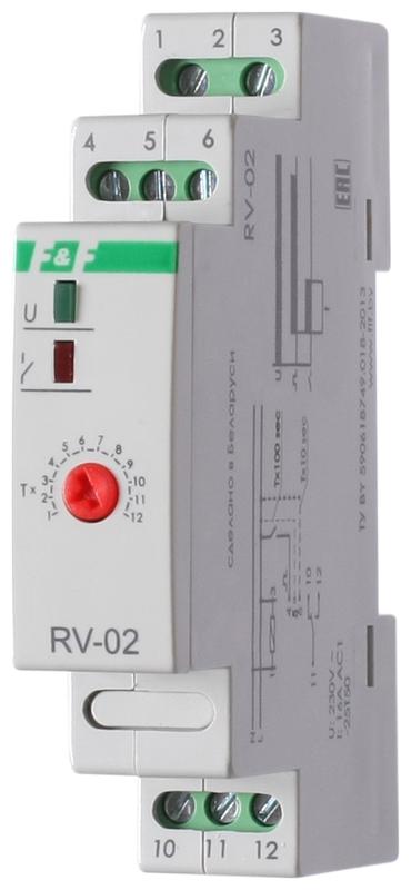 Реле времени RV-02 16А 1..120с 230В 1 перекл. IP20 задержка выключ. монтаж на DIN-рейке F&F EA02.001.008 купить оптом выгодно Реле времени RV-02 16А 1..120с 230В 1 перекл. IP20 задержка выключ. монтаж на DIN-рейке F&F EA02.001.008 оптом купить цена