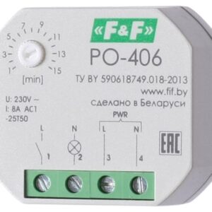 Реле времени PO-406 8А 230В 1НО IP20 задержка выключ./управ. контактом монтаж в коробку d-60мм F&F EA02.001.019 оптом купить цена