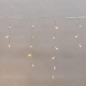 Гирлянда светодиодная "Айсикл" (бахрома) 5х0.6м 112LED тепл. бел. 3.4Вт 230В IP44 эффект мерцания провод прозр. Neon-Night 255-526 оптом купить цена