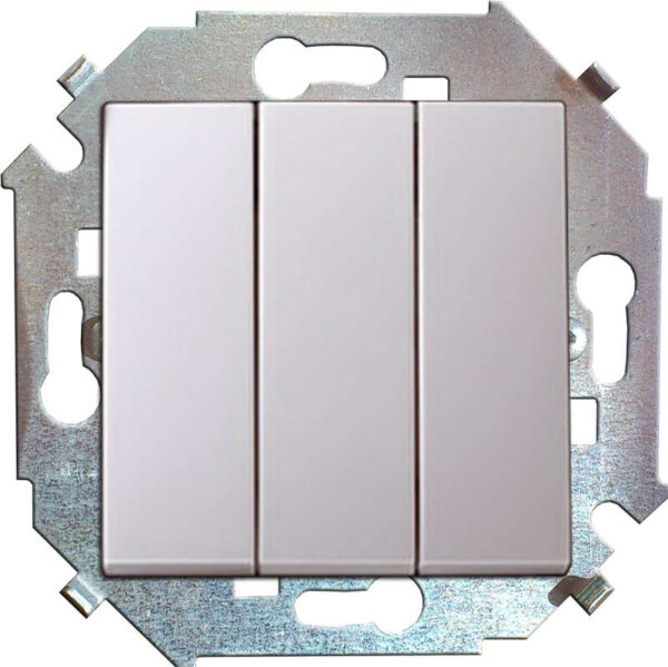 Выключатель 3-кл. СП Simon 15 16А IP20 винтов. зажим механизм бел. Simon 1591391-030 оптом купить цена