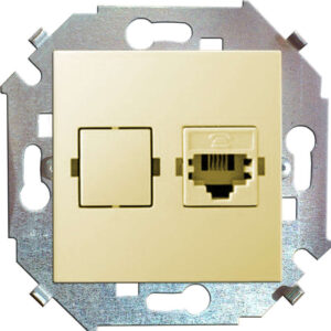 Розетка компьютерная СП Simon 15 RJ45 кат.5E Systimax механизм сл. кость Simon 1591598-031 оптом купить цена