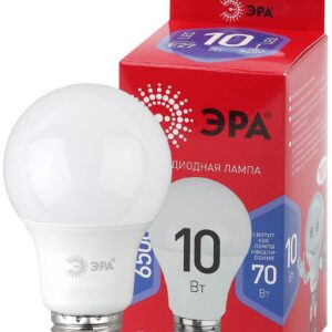 Лампочка светодиодная ЭРА RED LINE LED A60-10W-865-E27 R Е27 / E27 10 Вт груша холодный дневной свет купить оптом недорого