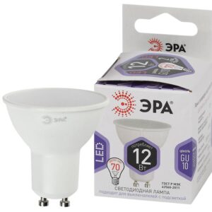 Лампочка светодиодная ЭРА STD LED MR16-12W-860-GU10 GU10 12Вт софит холодный дневной свет купить оптом недорого