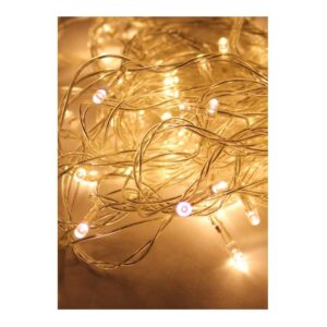 Гирлянда светодиодная 120LED бел. прозр. провод 12.8м (11.3+1.5) 8 режимов мигания IP20 тепл. бел. Космос KOC_GIR120LED_W оптом купить цена