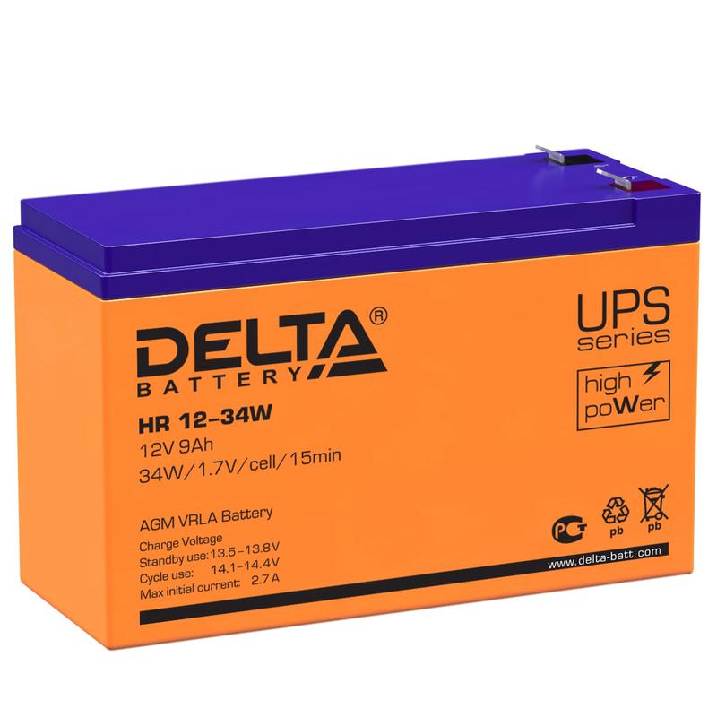 Аккумулятор UPS 12В 9А.ч Delta HR 12-34 W купить оптом выгодно Аккумулятор UPS 12В 9А.ч Delta HR 12-34 W оптом купить цена