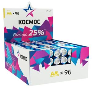 Элемент питания алкалиновый AA/LR6 (уп.96шт) КОСМОС KOCLR6_96BOX оптом купить цена