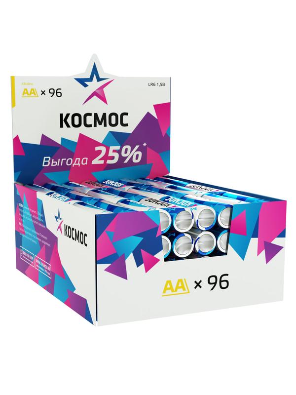 Элемент питания алкалиновый AA/LR6 (уп.96шт) КОСМОС KOCLR6_96BOX купить оптом выгодно Элемент питания алкалиновый AA/LR6 (уп.96шт) КОСМОС KOCLR6_96BOX оптом купить цена