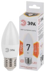 Лампочка светодиодная ЭРА STD LED B35-7W-827-E27 E27 / Е27 7Вт свеча теплый белый свет купить оптом недорого