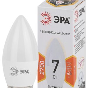 Лампочка светодиодная ЭРА STD LED B35-7W-827-E27 E27 / Е27 7Вт свеча теплый белый свет купить оптом недорого