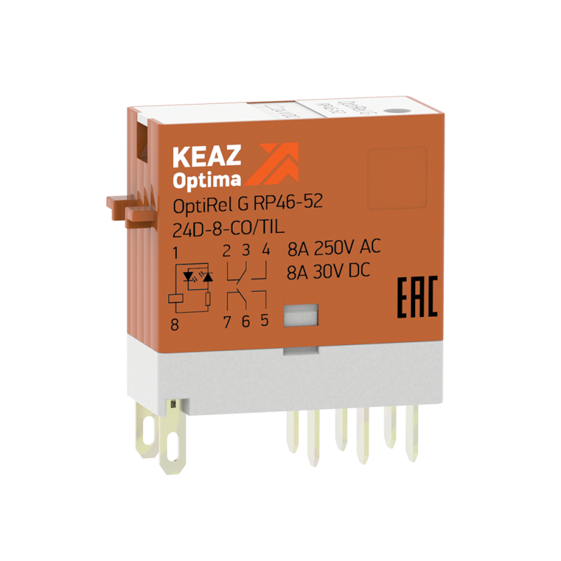 Реле промежуточное OptiRel G RP46-52-24D-8-CO-S/TIL КЭАЗ 281055 купить оптом выгодно Реле промежуточное OptiRel G RP46-52-24D-8-CO-S/TIL КЭАЗ 281055 оптом купить цена