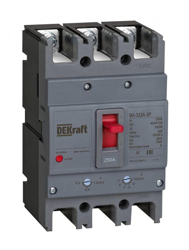 Выключатель автоматический 3п 250А 35кА ВА-333А DEKraft 28123DEK купить оптом выгодно Выключатель автоматический 3п 250А 35кА ВА-333А DEKraft 28123DEK оптом купить цена