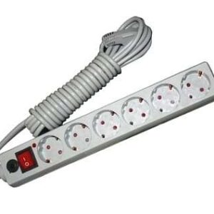 Удлинитель с сетевым фильтром 6х1.8м с заземл. 10А IP20 ПВС 3х0.75 защ. шторки сер. UNIVersal 967U-5001 оптом купить цена
