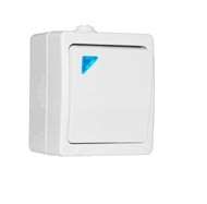 Выключатель 1-кл. ОП Аллегро 10А IP54 с подсветкой бел. UNIVersal 5563477 оптом купить цена