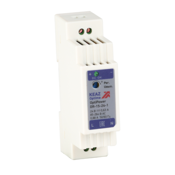 Блок питания OptiPower DR-15-24-1 КЭАЗ 284543 оптом купить цена