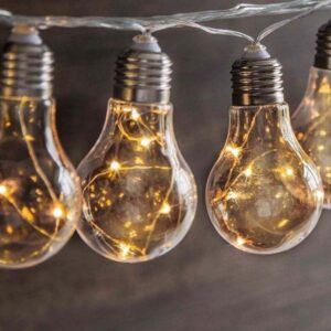 Гирлянда светодиодная "Лампочка" 40LED бел. на солнечной батарее аккумулятор AA NI-MH 600мА.ч КОСМОС KOC_SOL221 оптом купить цена