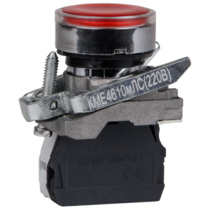 Кнопка КМЕ4540мЛС-24В-зеленый-4но+0нз-цилиндр-индикатор-IP54 КЭАЗ 289920 оптом купить цена