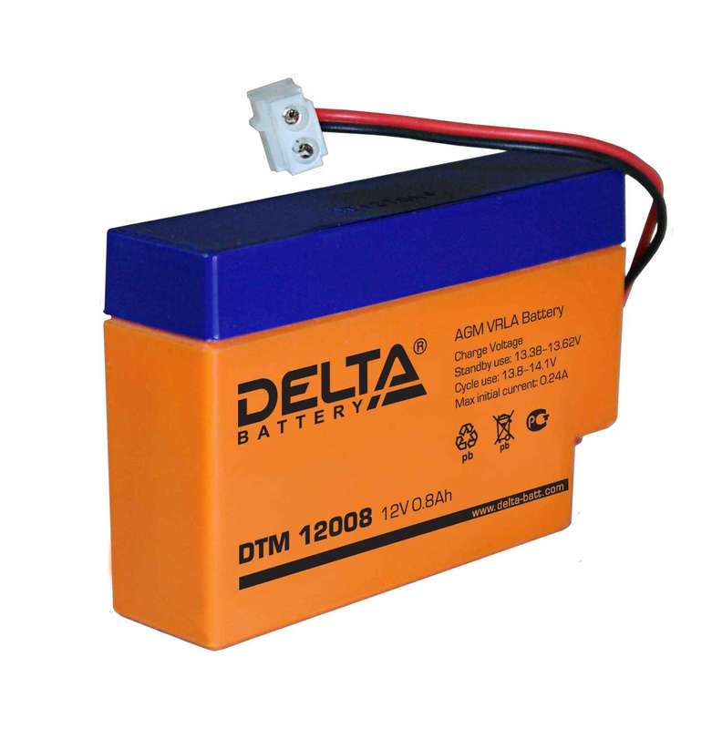 Аккумулятор UPS 12В 0.8А.ч Delta DTM 12008 купить оптом выгодно Аккумулятор UPS 12В 0.8А.ч Delta DTM 12008 оптом купить цена