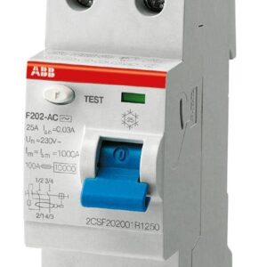 Выключатель дифференциального тока (УЗО) 2п 40А 30мА тип A F202 ABB 2CSF202101R1400 оптом купить цена