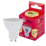 Лампочка светодиодная ЭРА RED LINE LED MR16-9W-827-GU10 R GU10 9 Вт софит теплый белый свет купить оптом недорого