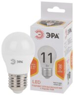 Лампочка светодиодная ЭРА STD LED P45-11W-827-E27 E27 / Е27 11Вт шар теплый белый свет купить оптом недорого