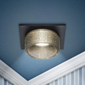 Встраиваемый светильник декоративный ЭРА DK110 BK/GR MR16 GU5.3 черный серый купить оптом недорого